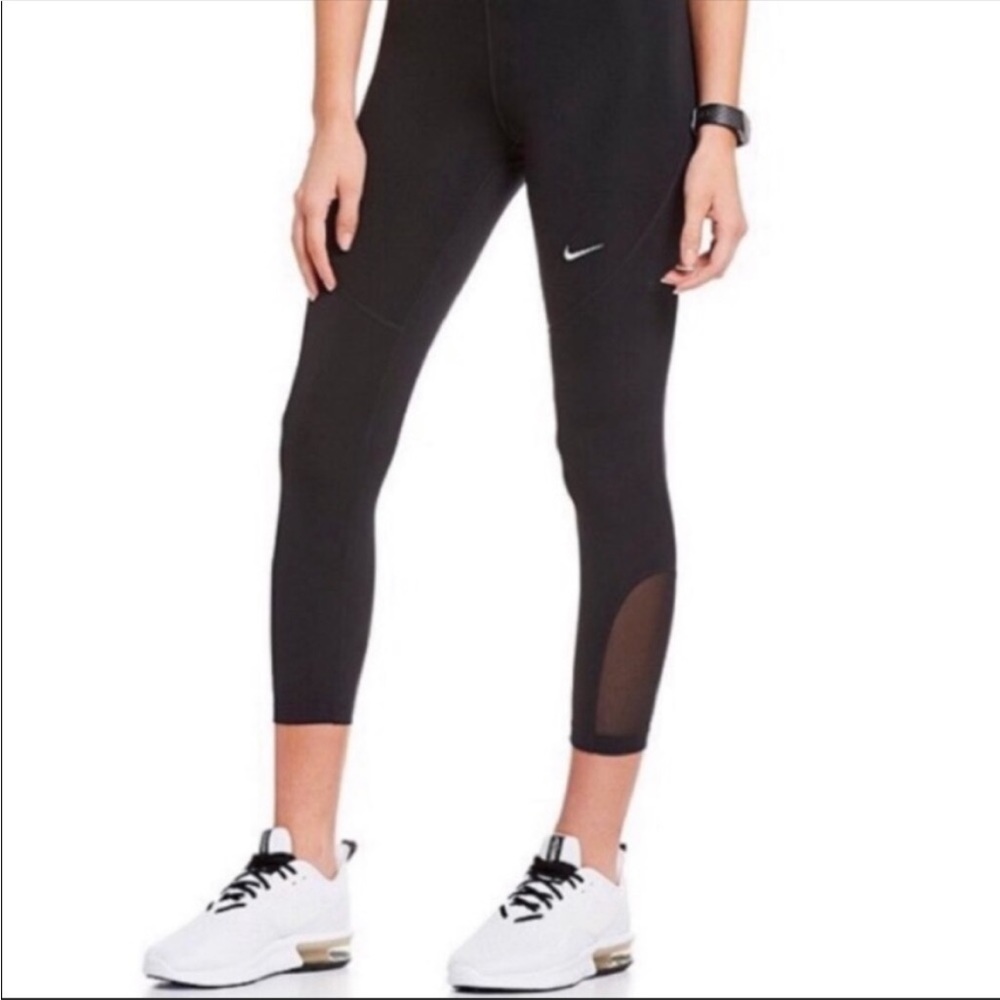 Nike DriFit Black Mesh Capri Leggings